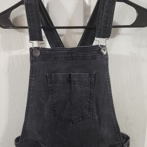 Black Denim Overalls